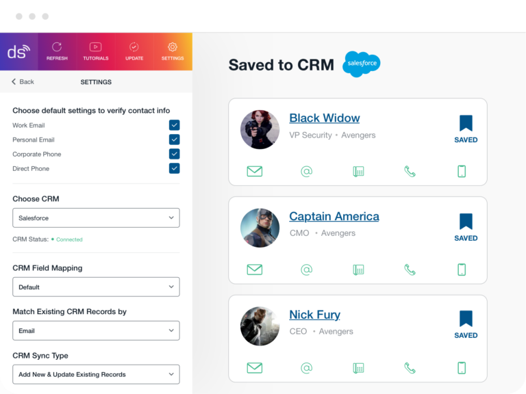 Contacts Saved to CRM