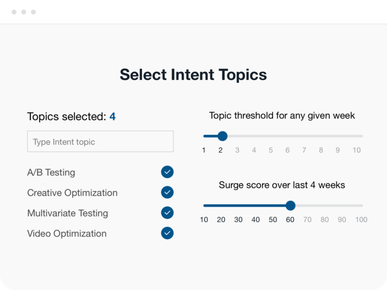 Select Intent Topics