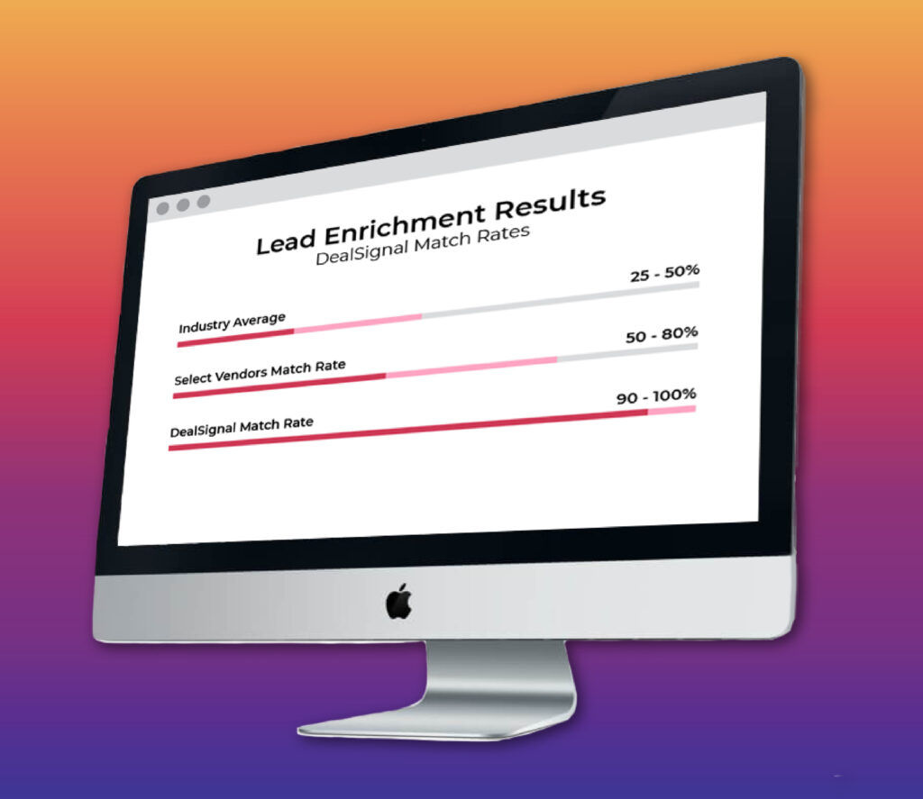 screen showing lead enrichment dashboard