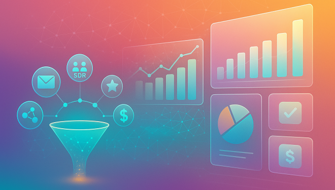 RevOps dashboards showing pipeline, AI insights, and multi-channel performance.